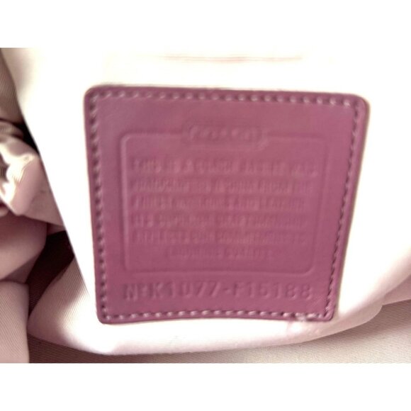 Coach Signature Canvas Tote Bag/Diaper Bag Pink Leather Trim & Shoulder Strap‎ - Picture 5 of 16